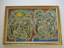 32" TSS PAINTING CONTEMPORARY MODERNIST AMERICAN ABSTRACT PORTRAIT EXPRESSIONIST