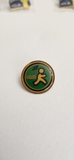 Vintage AOL America Online Graduate pin with yellow running man Employee Pin