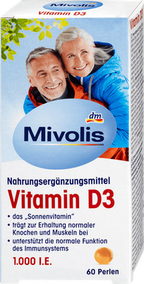 2X Mivolis Vitamin D3, 1000 IE, 13,3g