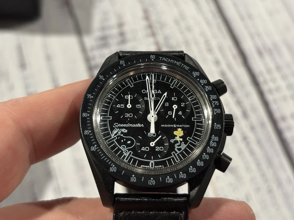 NEW Omega X Swatch Watch Size 42mm Moon Snoopy Speedmaster - Image 2 of 4