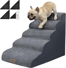 5-Step Dog Stairs for 23 Inch High Beds  20-30 Inch Couch Bed, Non-Slip Balance