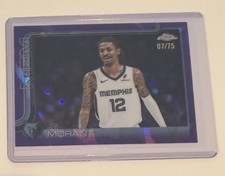 2025-26 Topps Chrome Sapphire Ja Morant SP 7/75 Grizzlies #158
