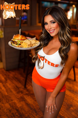 Hooters Waitress 1990 Classic Restaurant Waitress Man Cave Retro 8x12 METAL SIGN