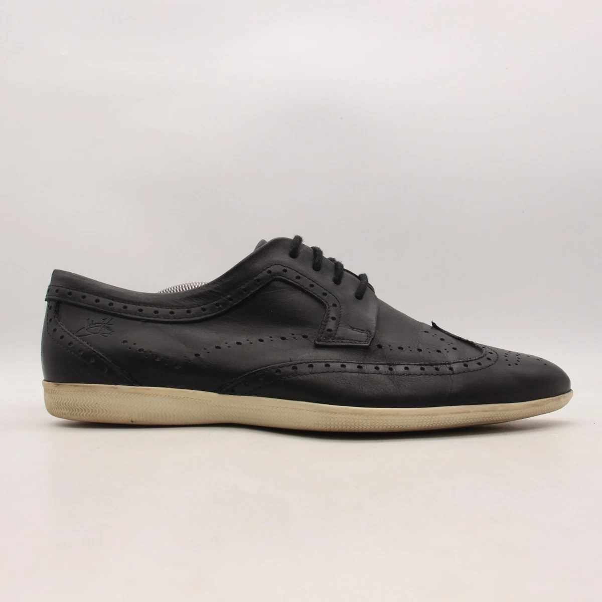 Rare John Fluvog Mett Black Croc-Embossed Leather Slip-On Sneakers Luxe Sole Comfort Shoes for John Fluevog Women for sale | eBay main image 3