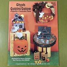 Ghosts and Goblins Galore Plastic Canvas Halloween Patterns Pumpkin Cat