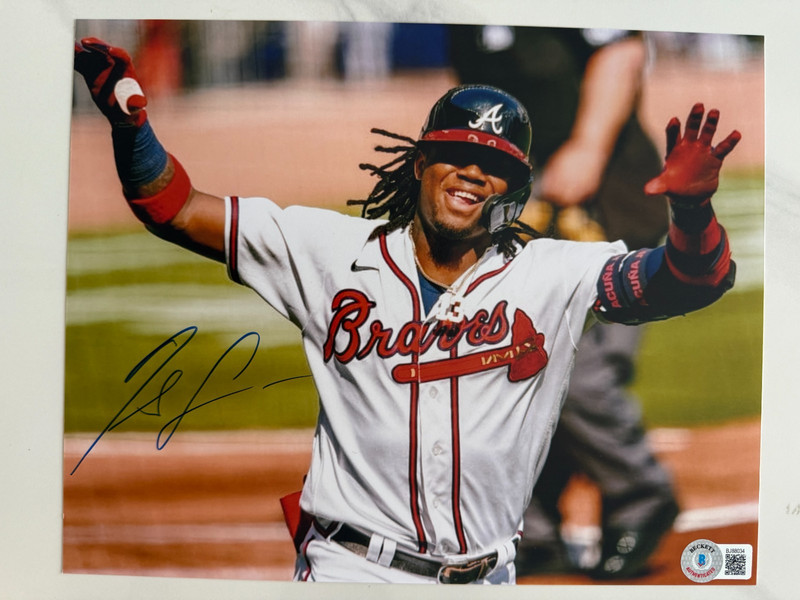 Ronald Acuna Jr Signed 8x10 Atlanta Braves Photo AUTO BAS Beckett COA