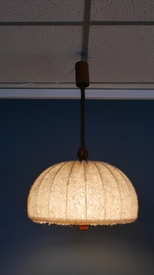 DOMUS HÄNGELEUCHTE PENDELLEUCHTE TEAK MID CENTURY DANISH DESIGN LEUCHTER, RAR!