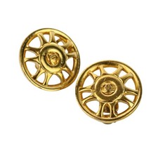 Chanel Coco Mark Round Earrings