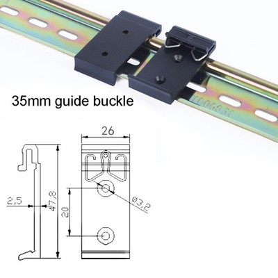Brandneu Guide Rail Schnalle 35 Mm 26 Mm Fit Für DIN 35 Montageschienen