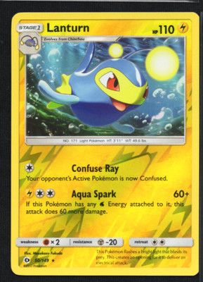 Lanturn - 50/149 - Sun & Moon Base - Reverse Holo - NM - Masakazu Fukuda