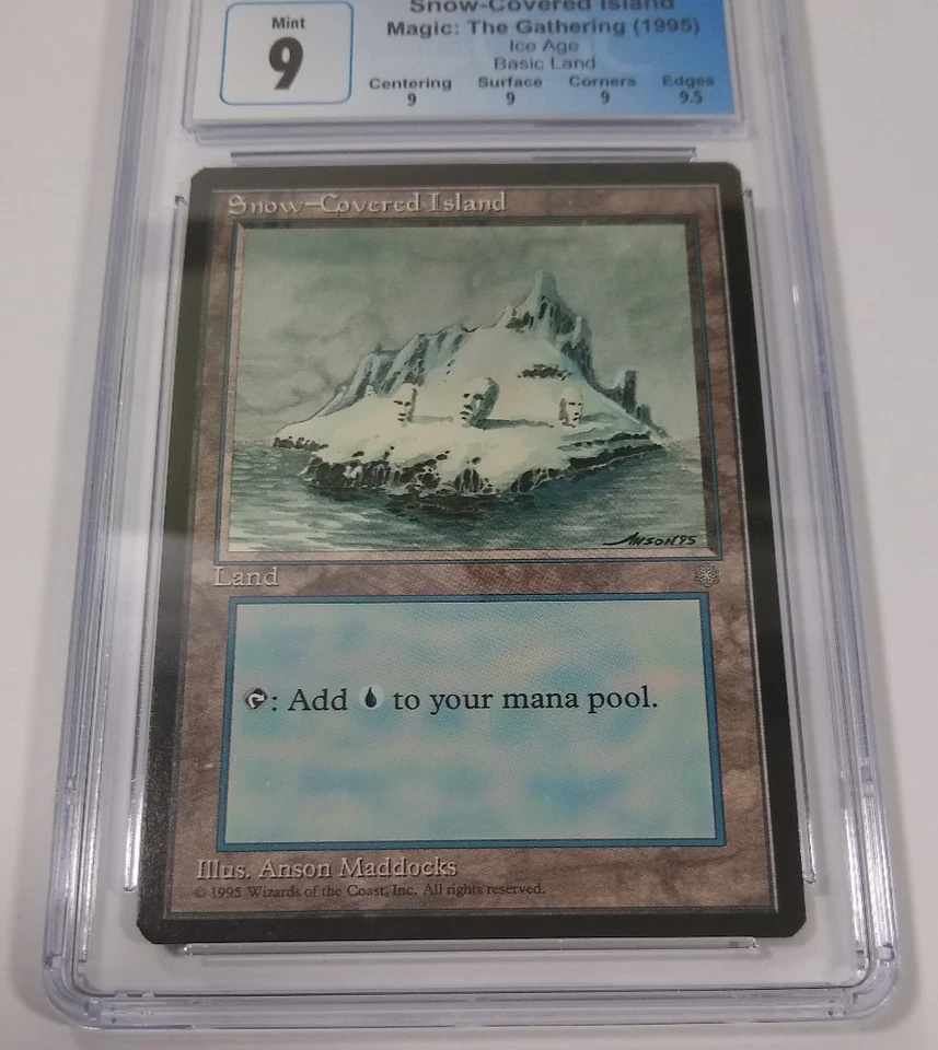 MTG SNOW-COVERED ISLAND Ice Age CGC 9 QUAD+ MINT 1995 NM old school - Image 3 of 4