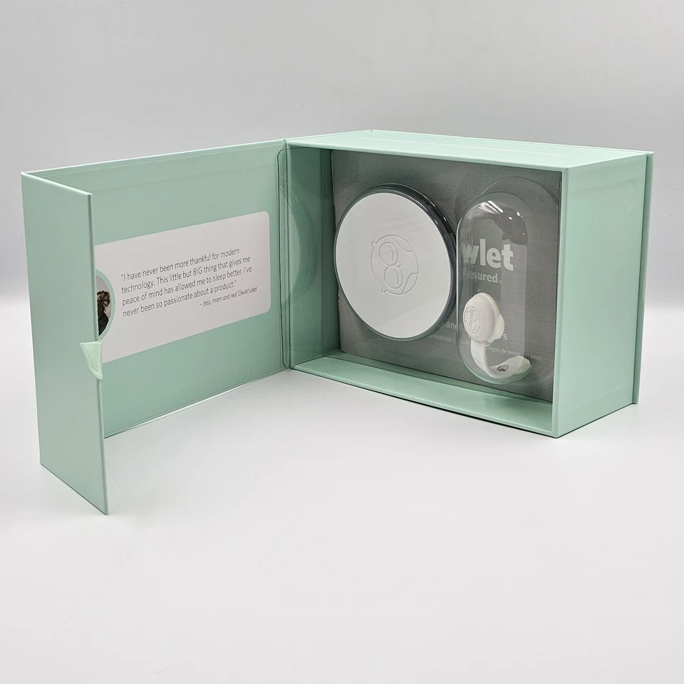 Calcetín inteligente Owlet 2 y sensor de signos vitales monitor sin cargador calcetín de ladrillo 3 usado Foto 2 de 4