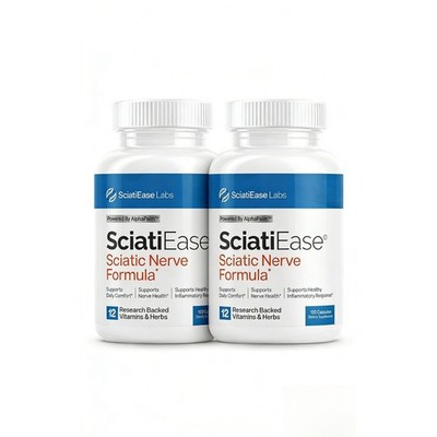 Premium 2-bottle Sciatic Nerve Support.For Sciatica Pain Relief & Nerve Comfort
