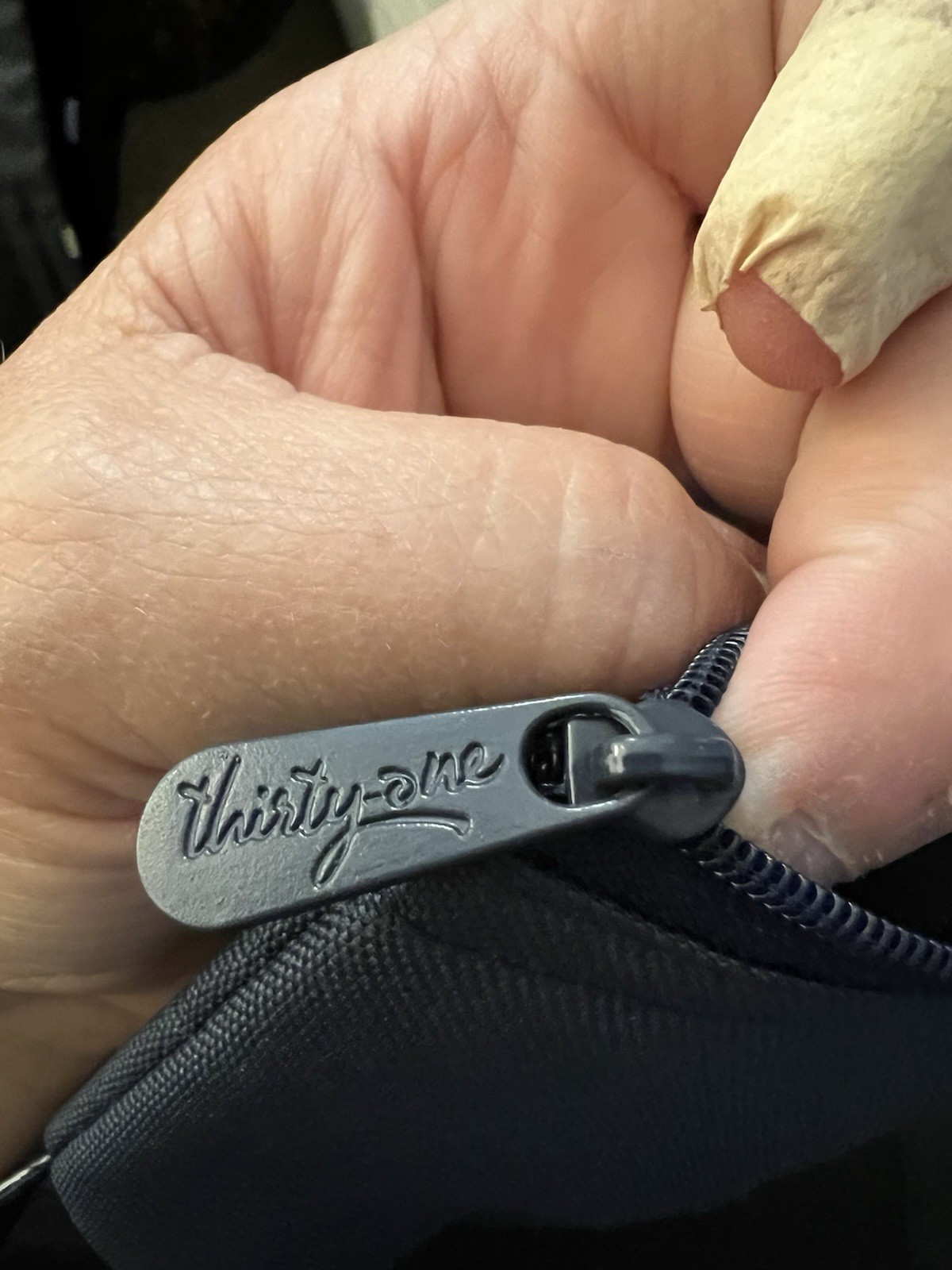 Thirty-One Cool Zip Snacker Bag Pouch Gray Shark Kids Cooler 5”x5.5”