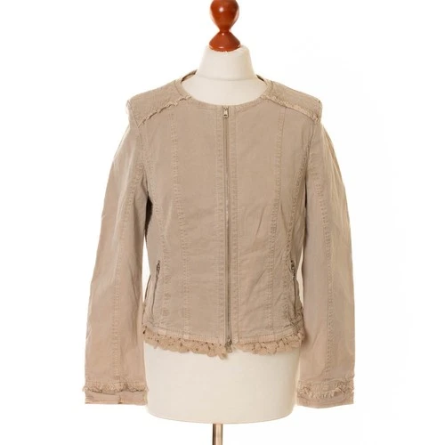 Women's MARC CAIN Jacket Beige Lyocell & Linen Size N3 / 38 13332