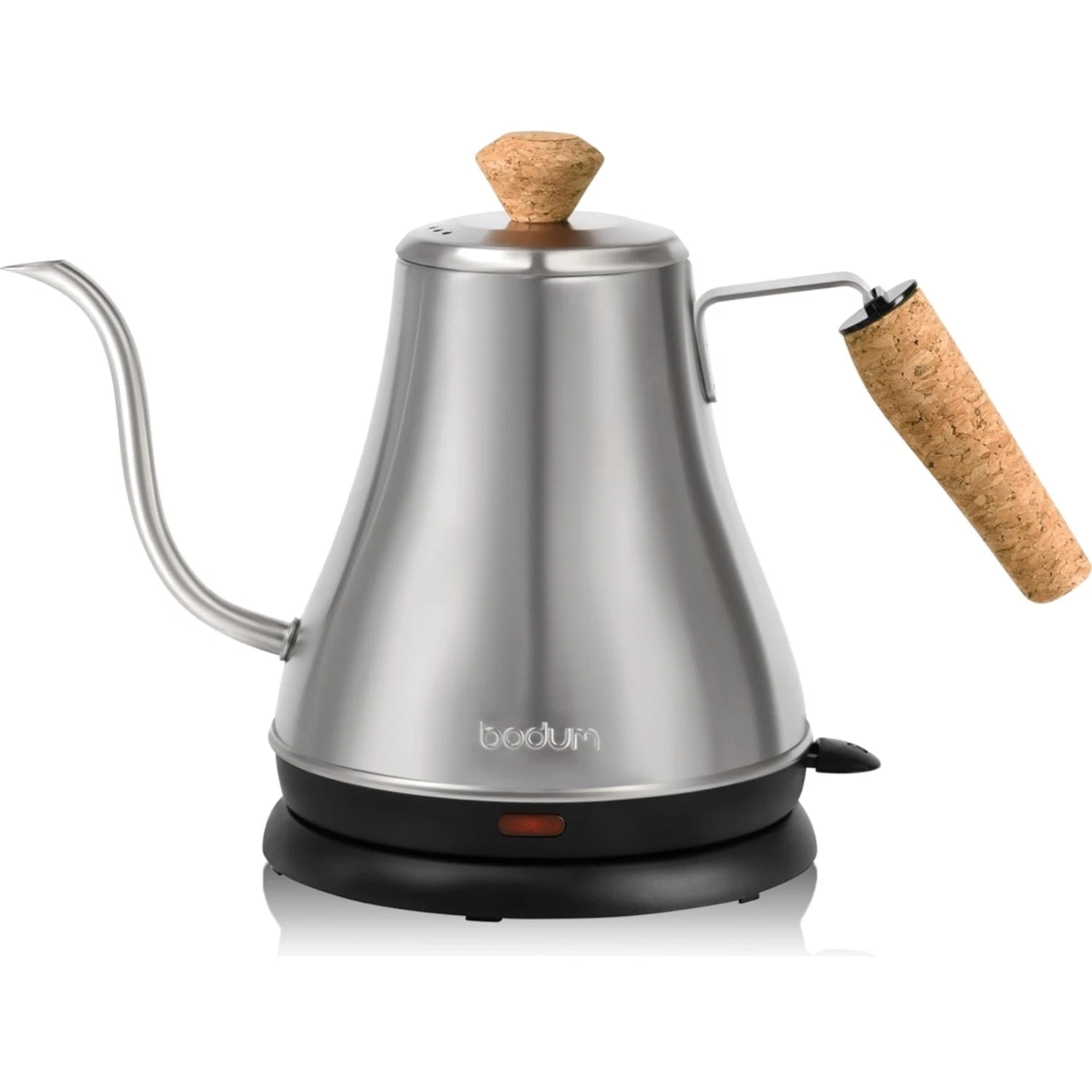 Elegant Brushed Stainless Steel Electric Kettle – 27oz, Perfect for Pour Over