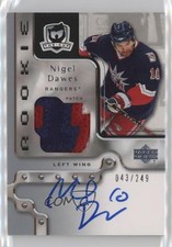 2006-07 Upper Deck The Cup Rookie 43/249 Nigel Dawes #143 Patch Auto 0bz8