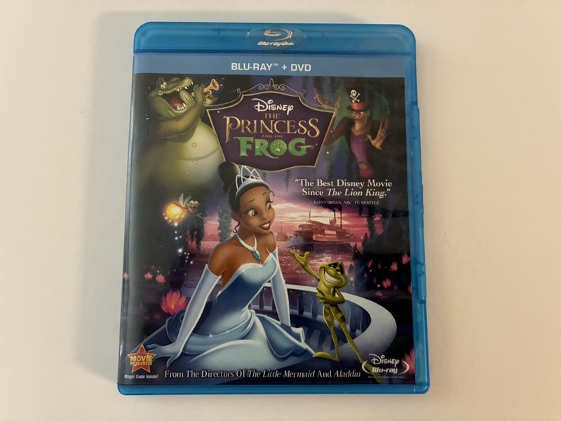 Princess and the Frog (2009) Blu-ray+DVD Disney Movie Very Good Condition