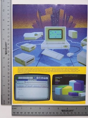 Amiga Personal Computer Advanced Graphics Machine Print Advertisement