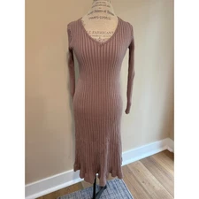 Anrabess Women's Pale Pink Sweater Dress Size M