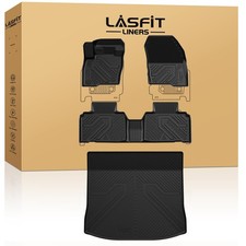 LASFIT Ford Edge 2015-2024 All-Weather TPE Floor Mats & Cargo Liner 4pcs Set