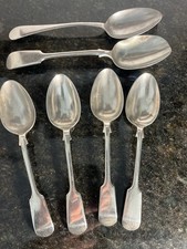 Vintage Sheffield Silver Plated Spoons Nevada Pattern D & A Mixed Lot of 6