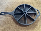 Lodge Cast Iron Cornbread Skillet 8CB 8 Slice Wedge Pan USA Vintage