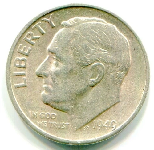 1949-S SILVER ROOSEVELT DIME !! Scarce Date !! Higher Grade !! Item BB