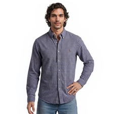 Ralph Lauren Men's Size Small Purple Blue Gingham Long Sleeve Button Down Shirt