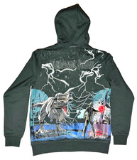 Jurassic Park T-Rex Chase Zip Embroidered Hoodie Sweater Size XS,SM,MD,LG NWT