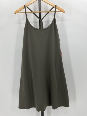 Quince Women's Ultra-Form Active Olive Green Basic Strap Dress XL