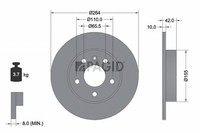 2X Pagid Bremsscheibe Voll Ø264Mm FüR Opel Meriva Zafira B A05 L48 Chevrolet