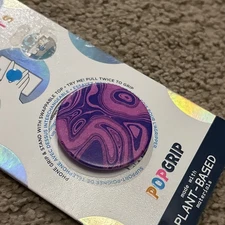 PopSockets Phone Grip Stand Lava Flow Plant Based Purple POPGRIP PopSocket