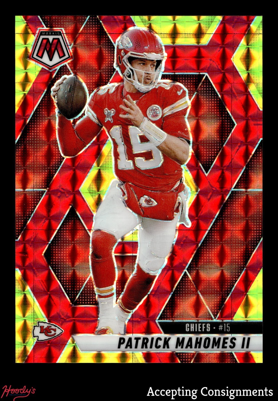 2025 Mosaic Mosaic Choice Fusion Red Yellow #200 Patrick Mahomes II CHIEFS 80/89