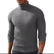 Men  s Slim Fit Turtleneck Sweater Winter Warm Thick