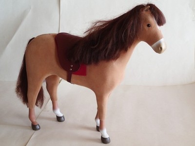 American Girl RETIRED 2013 HORSE V6033 with Saddle Blanket, Brown, for 18  doll