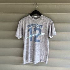 Vintage Dallas Cowboys Training Camp 12 Champion T-Shirt Medium Gray USA