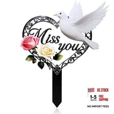 Heart Memorial Plaque Grave Marker for Cemetery,Memorial Grave Markers 15in