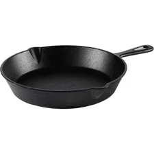 Cast Iron Skillet Pan, VonShef Black Pre-Seasoned Frying Pan Griddle Cooking