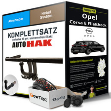 Anhängerkupplung abnehmbar für OPEL Corsa E Fließheck +E-Satz NEU