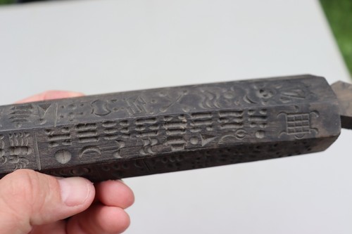 Antike geschnitzte Holz Zanpar tibetisch buddhistische Tempel-Brett Skulptur Teigform - Bild 8 von 10
