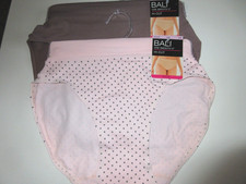 Bali HI CUT brief 2-Pair Smooth-U Stretch panties Nylon seamless pink mocha M/6