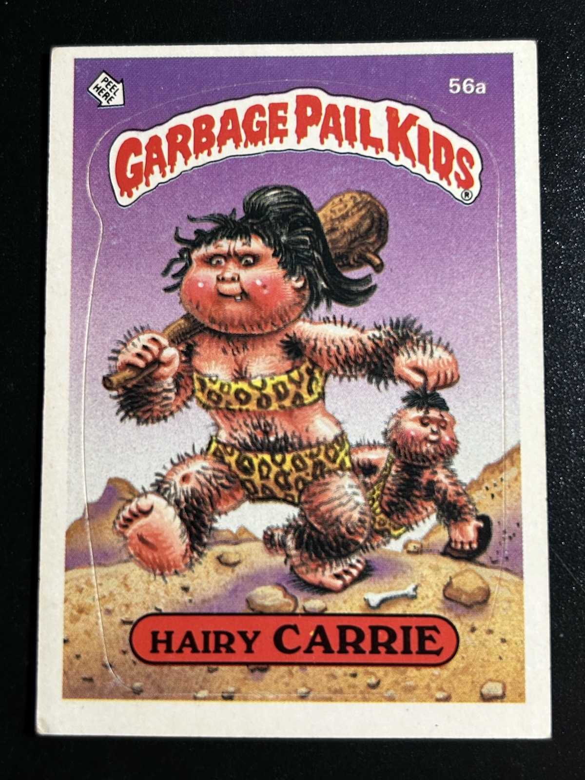 Hairy CARRIE #56a 1985 Garbage Pail Kids trading card — raw and PSA graded price guide