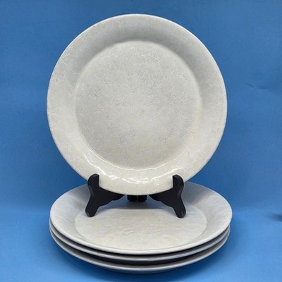 Bennington Potters White Agate 8 3/4'' Plates Bundle of 4