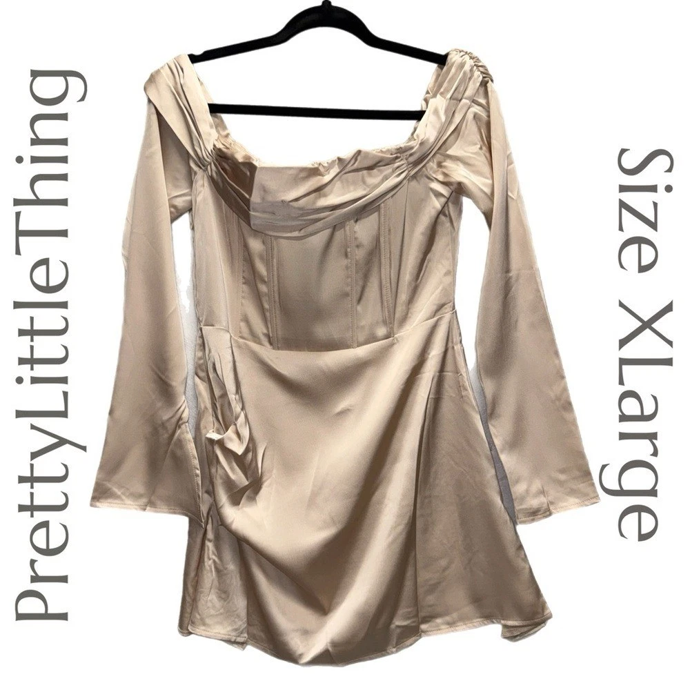 champagne satin dress products for sale | eBay