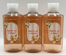 NEW Bath and Body Works Pretty As A Peach Body Wash 10 Oz Bottles Set Of 3
