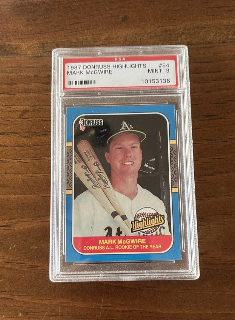 Donruss Mark McGwire Baseball 1987 Season Sports Trading Cards
