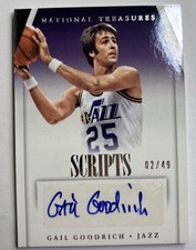 2013-14 Panini National Treasures - Scripts Gail Goodrich #SC-GG /49 (AU) Jazz