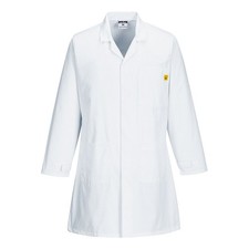 Image of Portwest AS10 Unisex Anti-Static ESD Lab Comfort Fit Coat Hospital Laboratory
