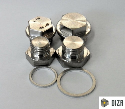 Vis de fermeture M8 x 1 DIN 908 en laiton - Nombre de pièces : 5 vis de fermeture à six pans creux - Bouchons d'obturation - Bouchons filetés